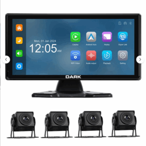 Dark 10.36" IPS CarPlay&Android Auto,Ekran Yansıtma,360° Panaromik 4 Kameralı Araç Multimedya Ekranı