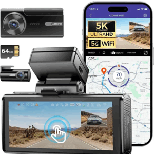 VANTRUE E1 Lite 1080P Mini Dash Cam, GPS, Sesli Kontrol, 24 Saat Park İzleme, Gece Görüşü