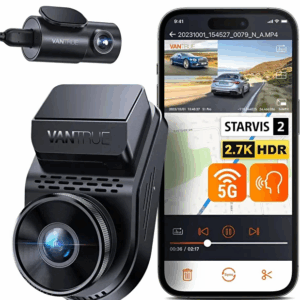 VANTRUE S1 Pro 2.5K 60FPS Dashcam, Ön & Arka, WiFi, GPS, HDR Gece Görüşü, Park Modu