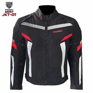 Prosev Jkt‑01 4 mevsim Motosiklet Montu – Siyah/kırmızı