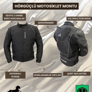 PRORIDER İnfinitiy Hörgüçlü 4 Mevsim Motosiklet Montu Seviye 2 Darbe Emici Flexist Koruma